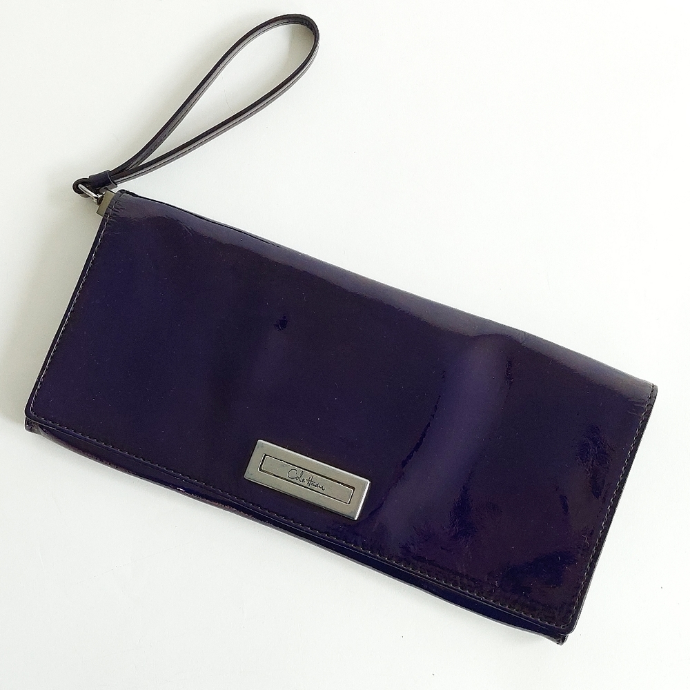 🪡Cole Haan Navy Patent Leather Clutch/Wristlet